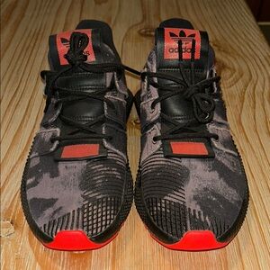 Adidas Black and Red Athletic Shoes